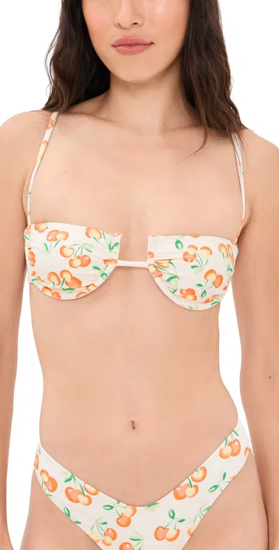 Montce Cherry Sherbet Simonette Bikini Top Cherry Sherbet In Orange