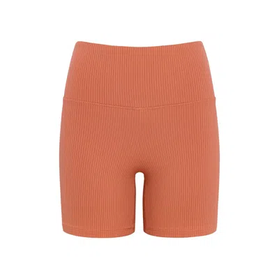 Montce Coral Rib Midi Bike Short In Brown
