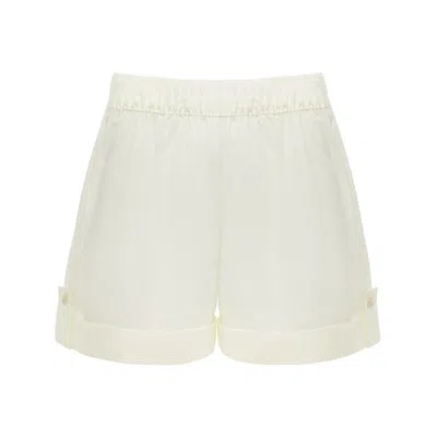 Montce Cream Lounge Short In White