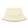 Montce Cream Raspberry Binded Bucket Hat In Multi