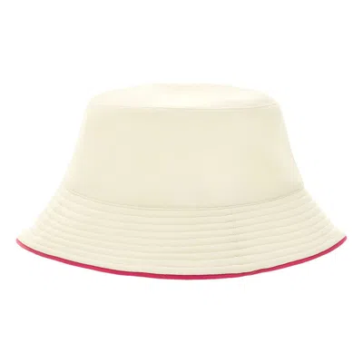 Montce Cream Raspberry Binded Bucket Hat In Multi