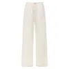 Montce Cream (raspberry Stitch) Drawstring Pant In White