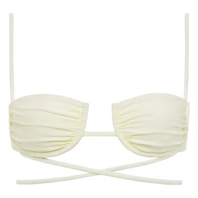 Montce Cream Simone Bikini Top In White