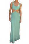 Montce Crochet Ky Maxi Dress In Turquoise In Green
