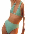 Montce Crochet Paula Bikini Bottom In Turquoise In Blue