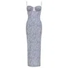 Montce Cupid Petal Long Slip Dress In Multi