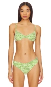 Montce Dainty Bikini Top In Lime Icing
