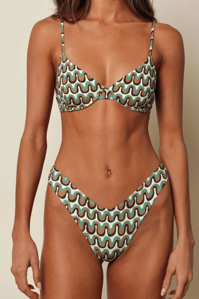 Montce Dainty Underwire Bikini Top In Groovy In Multi