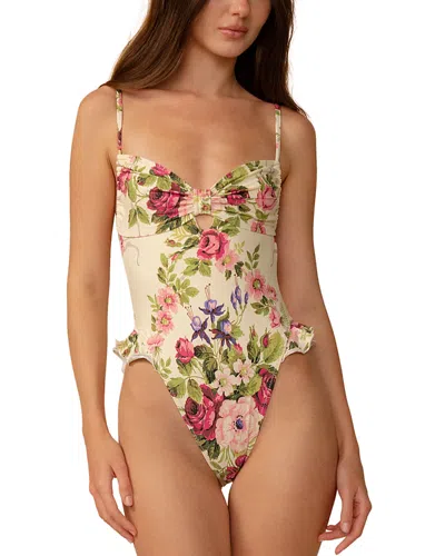 Montce Devin Bouquet Ruffle One Piece Swimsuit In Multi