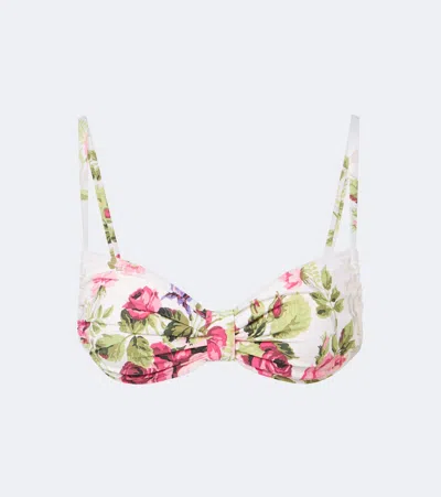 Montce Devin Floral Bikini Top In Multi