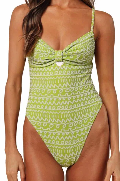 Montce Devin One-piece Swimsuit In Lime Icing In Green