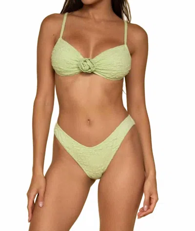 Montce Devin Rosa Bikini Top In Avo Floral In Green