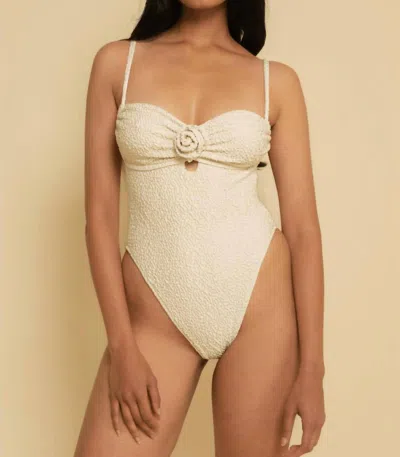 Montce Devin Rosa One-piece Swimsuit In Oat Texture In Neutral