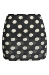 Montce Ruched Micro Skirt In Black