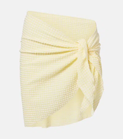 Montce Draped Beach Cover-up In Yellow