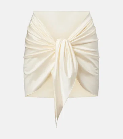 Montce Draped Satin Beach Cover-up In Neutral