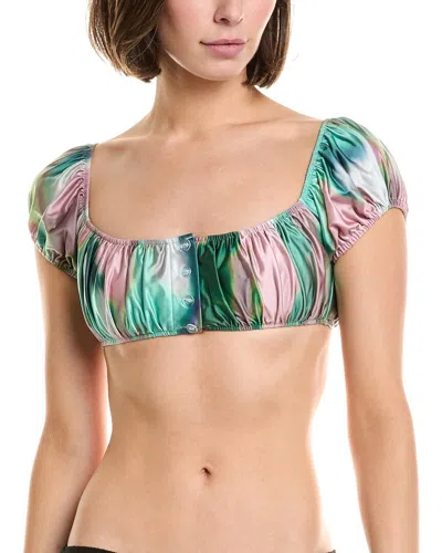 Montce Dye Bandita Bikini Top In Green