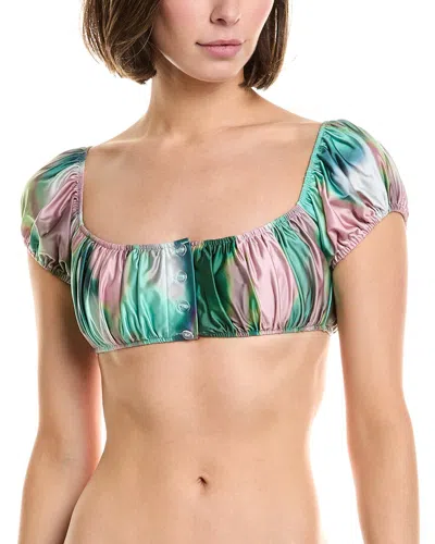 Montce Dye Bandita Bikini Top In Green