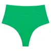Montce Emerald Shimmer Added Coverage High Rise Bikini Bottom In Green