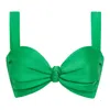 Montce Emerald Shimmer Hayden Bikini Top In Green