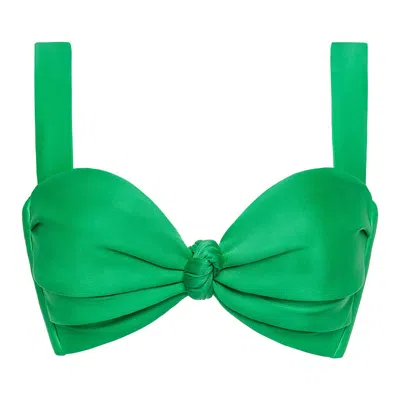 Montce Emerald Shimmer Hayden Bikini Top In Green