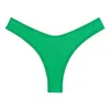 Montce Emerald Shimmer Lulu (zig-zag Stitch) Bikini Bottom In Green