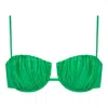 Montce Emerald Shimmer Petal Bikini Top