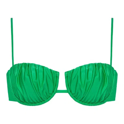 Montce Emerald Shimmer Petal Bikini Top