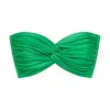 Montce Emerald Shimmer Turban Bikini Top In Green