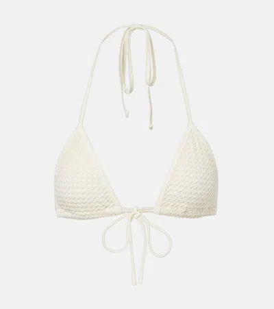 Montce Emma Knitted Bikini Top In White