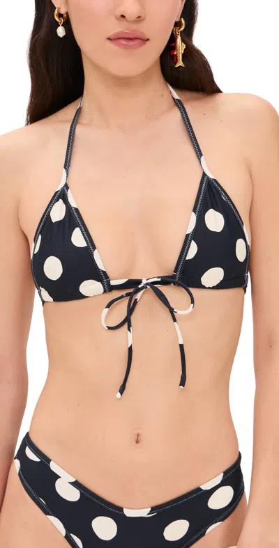 Montce Emma Polka-dot Bikini Top Polka Dot In Black
