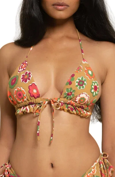 Montce Emma Ruffle Bikini Top In Mazzy Floral