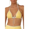 Montce Emma Sunshine Binded String Bikini Top In Yellow