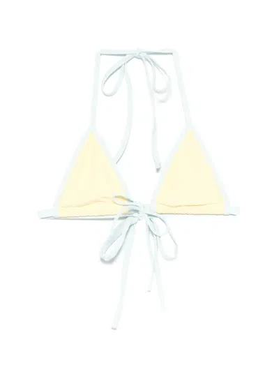 Montce Emma Triangle Bikini Top In Blue