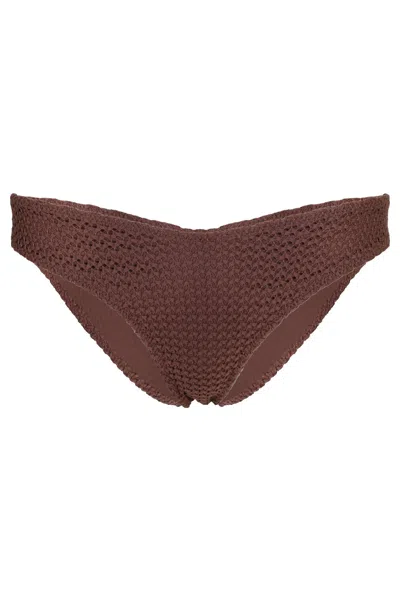 Montce Espresso Crochet Lulu Bottom In Brown