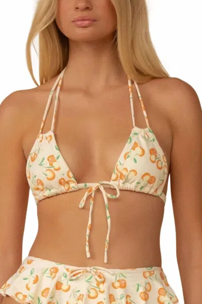 Montce Euro Bow Bikini Top In Cherry Sherbet In Neutral