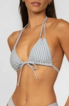 Montce Euro Row Bikini Top In Blue