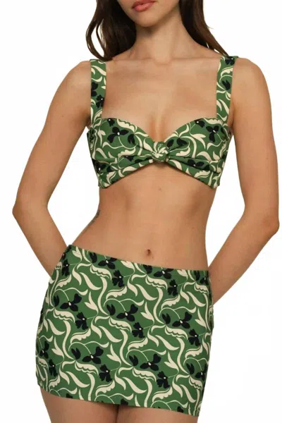 Montce Low-rise Drawstring Short In Veronica Floral In Green
