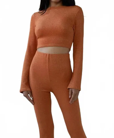 Montce Flair Solidad Crop Top In Terra Sparkle In Multi