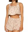 Montce Floral Boho Short In Venecia In Neutral