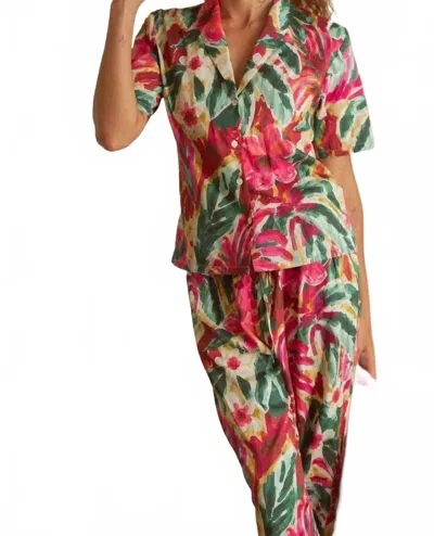 Montce Frankie Button-down Top In Isla Floral In Multi