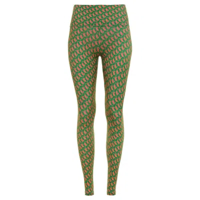 Montce Geo Wide Band Legging In Green