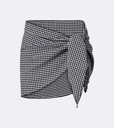 Montce Gingham Beach Cover-up In Black