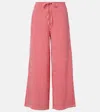 Montce Gingham Wide-leg Pants In Red