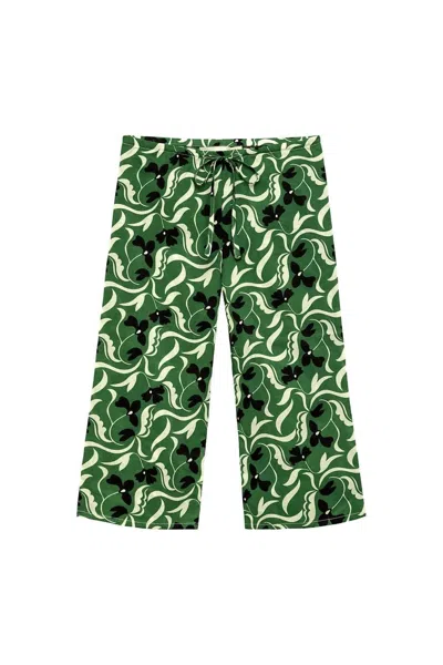 Montce Kids' Girl's Mini Drawstring Wide Leg Pant In Veronica Floral In Multi