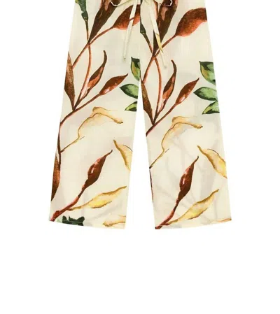 Montce Kids' Girl's Mini Drawstring Wide-leg Pant In Rooted Floral In Multi