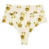Montce Gold Filigree Full Coverage High Rise Bikini Bottom In Neutral