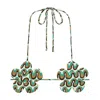 Montce Groovy Binded Flower Bikini Top