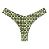 Montce Women's Green / Black Groovy Lulu Zig-zag Stitch Bikini Bottom