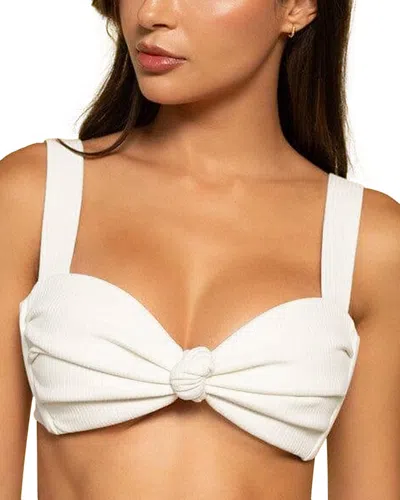 Montce Hayden Bikini Top In Cream Rib